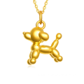 24K Solid Gold Teddy Dog Pure Jewelry Charms